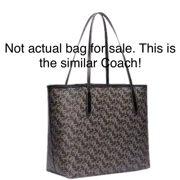 Looks like Coach City Tote with Coach Monogram or Goyard - NWOT - no name brand - Picture 6 of 6